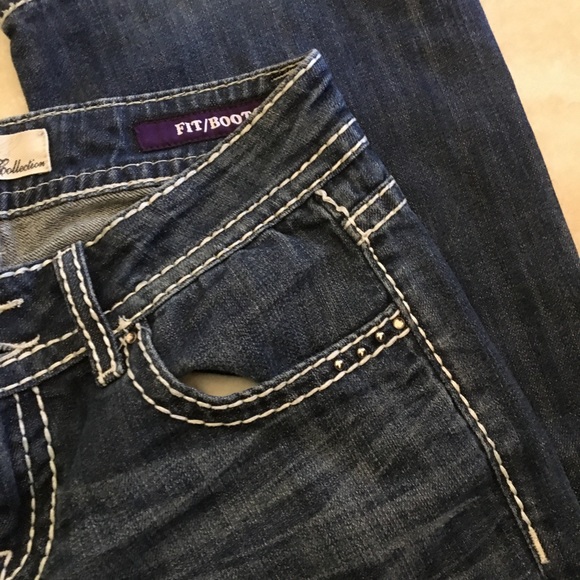 Vigors Distressed Bootcut Jeans Junior Size 5 - Picture 4 of 7